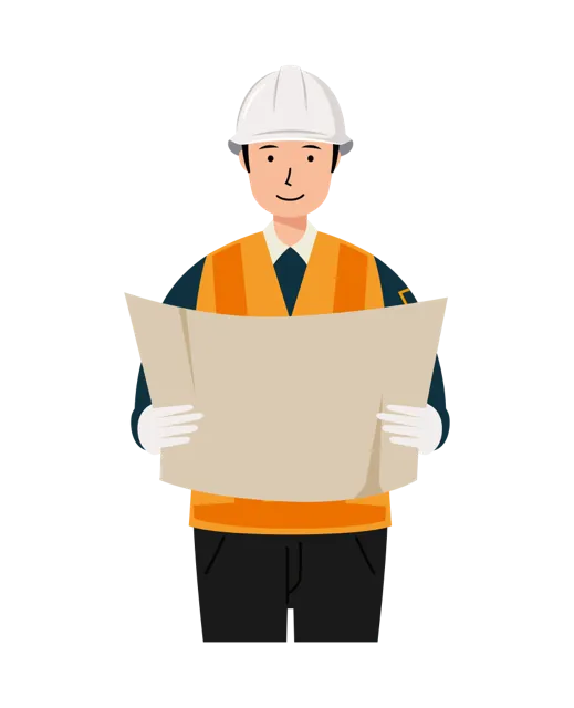 交通誘導員 イラスト（男性・上半身）| 無料・商用利用可 | TGMUBC009-01-C | 無料素材ペペロ