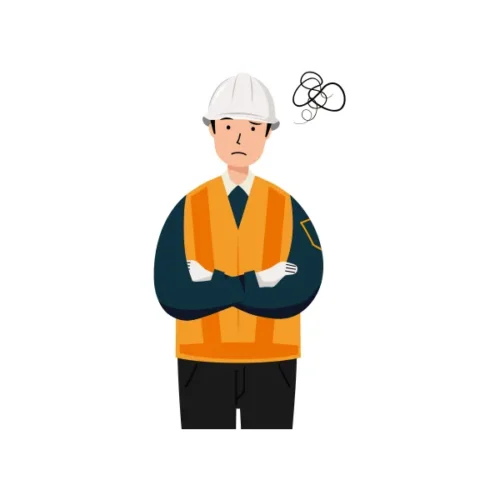 交通誘導員 イラスト（男性・上半身）| 無料・商用利用可 | TGMUBC010-C | 無料素材ペペロ