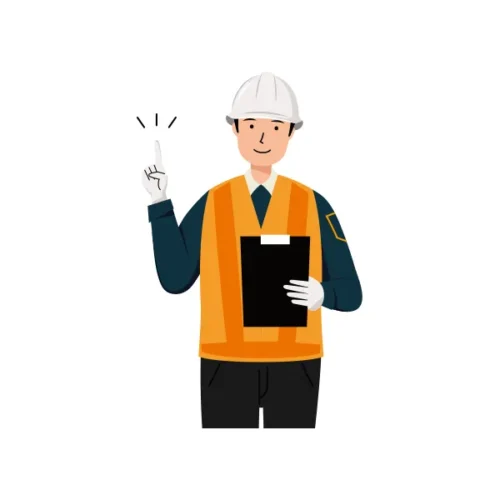 交通誘導員 イラスト（男性・上半身）| 無料・商用利用可 | TGMUBC012-C | 無料素材ペペロ