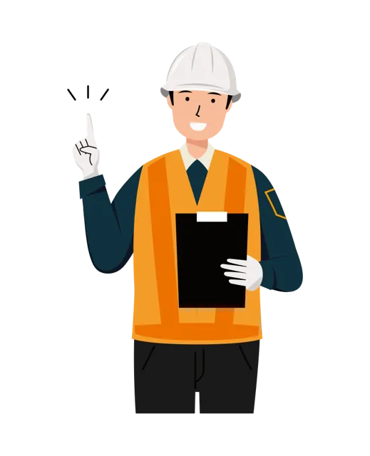 交通誘導員 イラスト（男性・上半身）| 無料・商用利用可 | TGMUBC013-01-C | 無料素材ペペロ