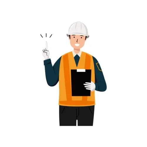 交通誘導員 イラスト（男性・上半身）| 無料・商用利用可 | TGMUBC013-C | 無料素材ペペロ