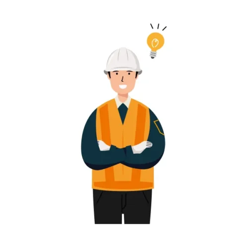 交通誘導員 イラスト（男性・上半身）| 無料・商用利用可 | TGMUBC016-C | 無料素材ペペロ