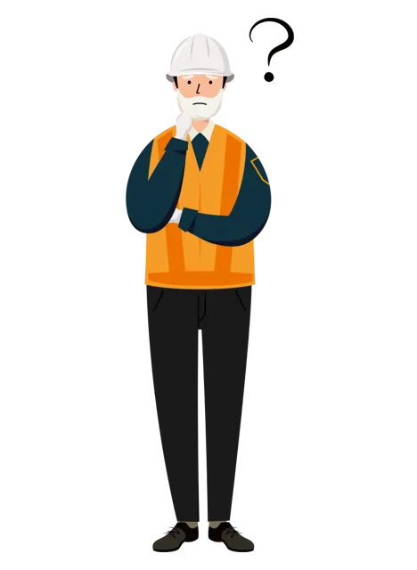 交通誘導員 イラスト（シニア男性・全身）| 無料・商用利用可 | TGSMC011-01-C | 無料素材ペペロ