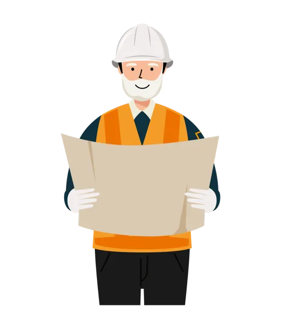 交通誘導員 イラスト（シニア男性・上半身）| 無料・商用利用可 | TGSMUBC009-01-C | 無料素材ペペロ