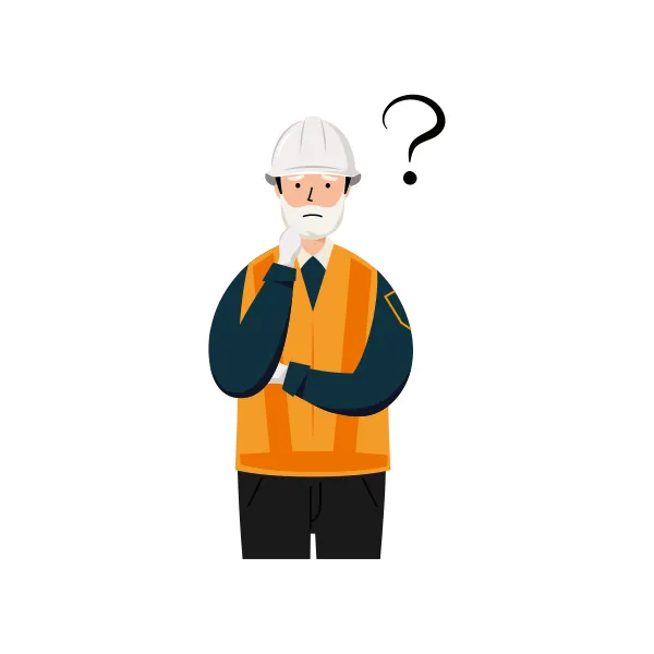 交通誘導員 イラスト（シニア男性・上半身）| 無料・商用利用可 | TGSMUBC011-C | 無料素材ペペロ