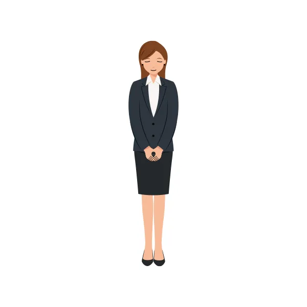 ビジネス イラスト（女性・全身）| 無料・商用利用可 | BUFLHBLS003-C | 無料素材ペペロ