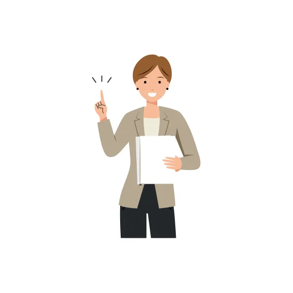 ビジネス イラスト（女性・上半身）| 無料・商用利用可 | BUFSHUBC011-C | 無料素材ペペロ