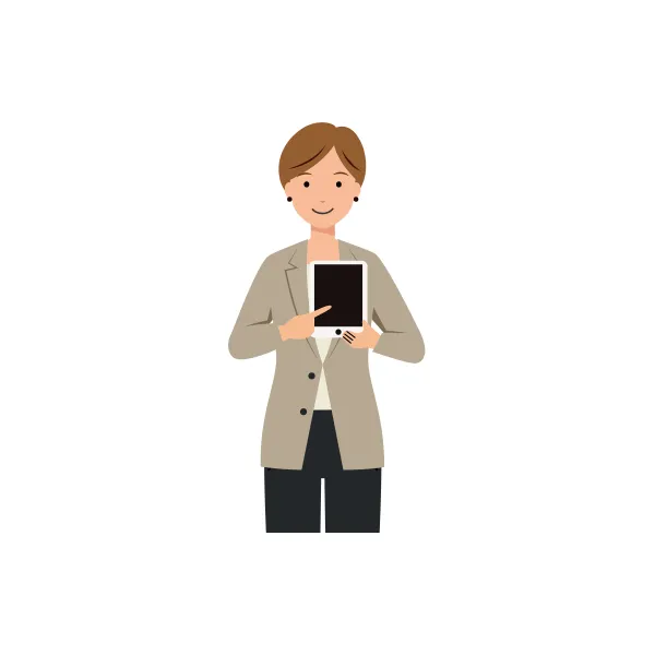 ビジネス イラスト（女性・上半身）| 無料・商用利用可 | BUFSHUBC021-C | 無料素材ペペロ