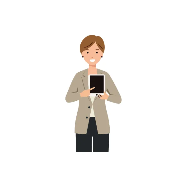 ビジネス イラスト（女性・上半身）| 無料・商用利用可 | BUFSHUBC022-C | 無料素材ペペロ