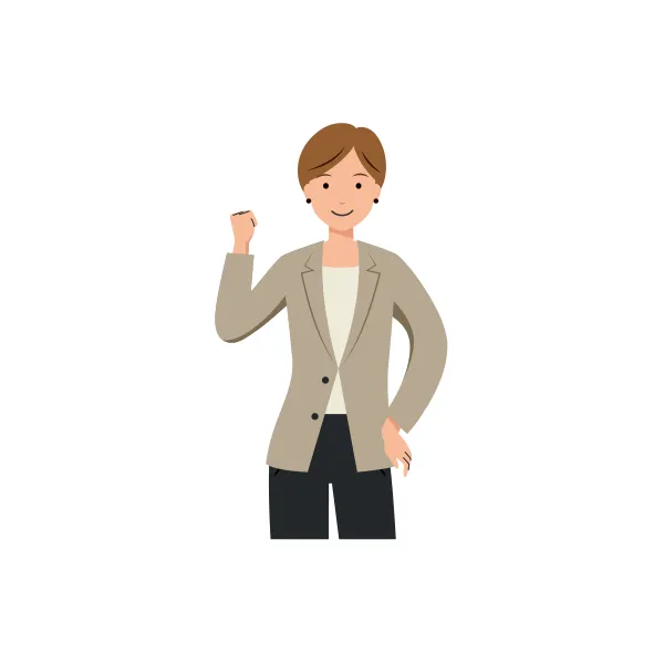 ビジネス イラスト（女性・上半身）| 無料・商用利用可 | BUFSHUBC023-C | 無料素材ペペロ