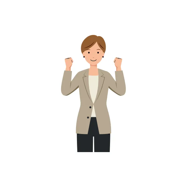 ビジネス イラスト（女性・上半身）| 無料・商用利用可 | BUFSHUBC025-C | 無料素材ペペロ
