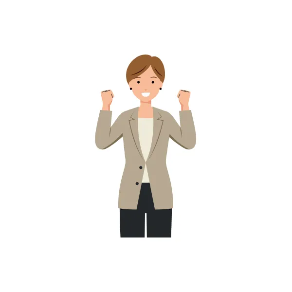 ビジネス イラスト（女性・上半身）| 無料・商用利用可 | BUFSHUBC026-C | 無料素材ペペロ