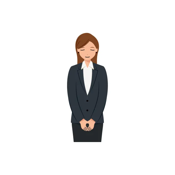 ビジネス女性 イラスト（上半身）| 無料・商用利用可 | BUFUBLHBLS003-C | 無料素材ペペロ