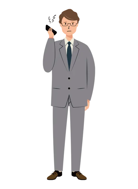 ビジネス イラスト（男性・全身）| 無料・商用利用可 | BUMGRC009-01-C | 無料素材ペペロ