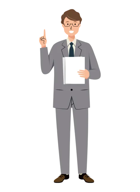 ビジネス イラスト（男性・全身）| 無料・商用利用可 | BUMGRC015-01-C | 無料素材ペペロ