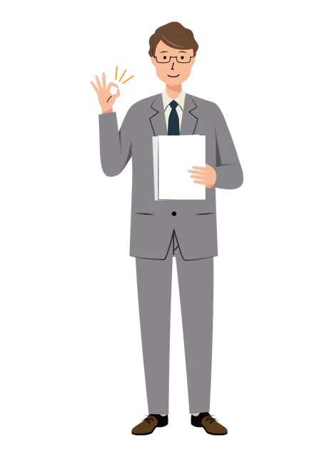 ビジネス イラスト（男性・全身）| 無料・商用利用可 | BUMGRC016-01-C | 無料素材ペペロ