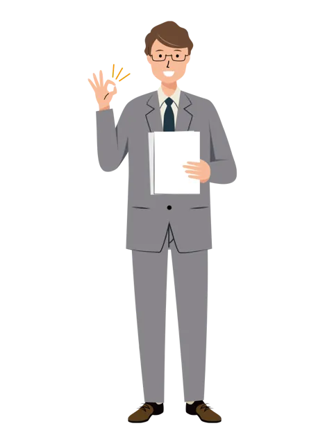 ビジネス イラスト（男性・全身）| 無料・商用利用可 | BUMGRC017-01-C | 無料素材ペペロ