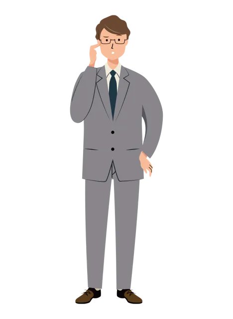 ビジネス イラスト（男性・全身）| 無料・商用利用可 | BUMGRC019-01-C | 無料素材ペペロ
