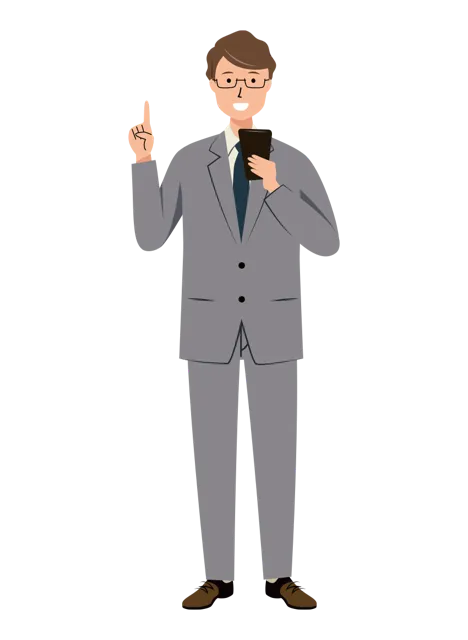 ビジネス イラスト（男性・全身）| 無料・商用利用可 | BUMGRC027-01-C | 無料素材ペペロ