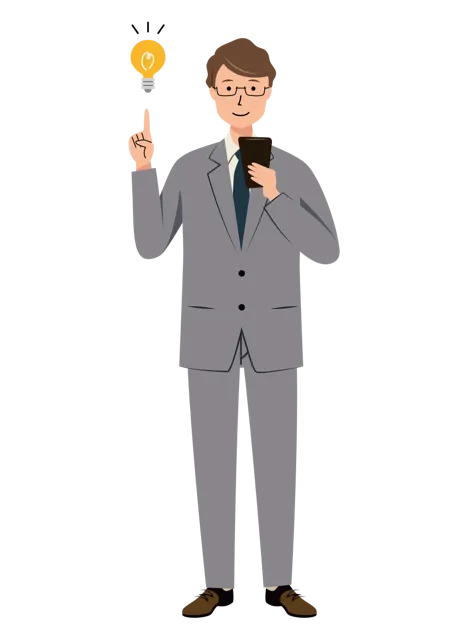 ビジネス イラスト（男性・全身）| 無料・商用利用可 | BUMGRC030-01-C | 無料素材ペペロ