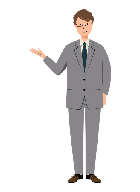 ビジネス イラスト（男性・全身）| 無料・商用利用可 | BUMGRC035-01-C | 無料素材ペペロ