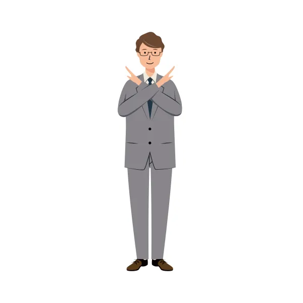 ビジネスマン イラスト（男性・全身）| 無料・商用利用可 | BUMGRC041-C | 無料素材ペペロ
