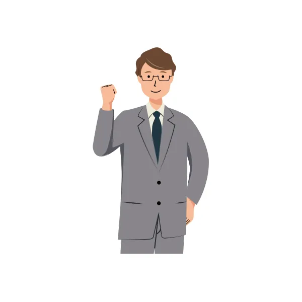 ビジネスマン イラスト（男性・上半身）| 無料・商用利用可 | BUMUBGR012-C | 無料素材ペペロ