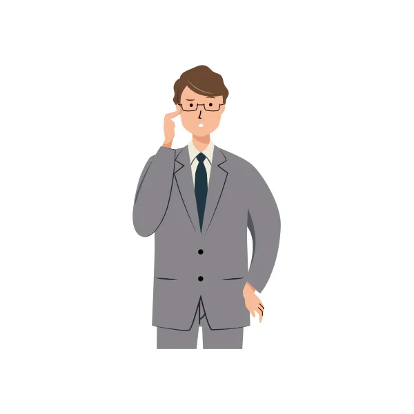 ビジネス イラスト（男性・上半身）| 無料・商用利用可 | BUMUBGR019-C | 無料素材ペペロ