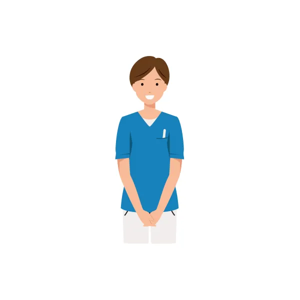 看護師 イラスト（女性・上半身）| 無料・商用利用可 | NURFUBC006-C | 無料素材ペペロ