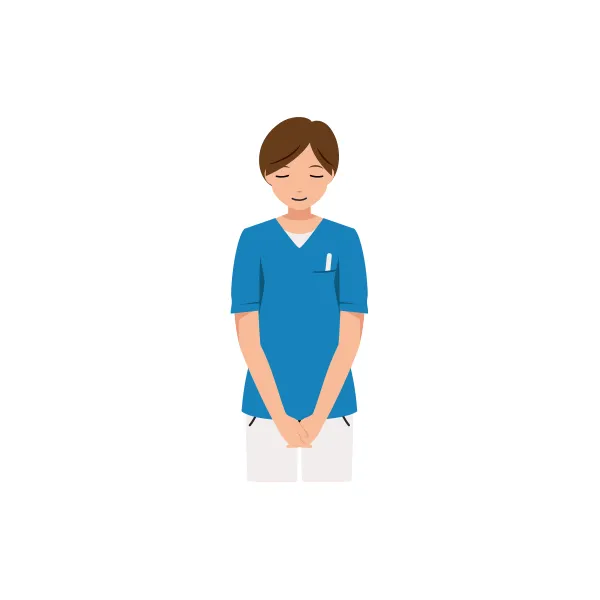 看護師 イラスト（女性・上半身）| 無料・商用利用可 | NURFUBC008-C | 無料素材ペペロ