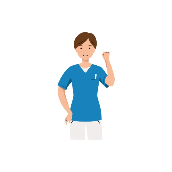 看護師 イラスト（女性・上半身）| 無料・商用利用可 | NURFUBC029-C | 無料素材ペペロ