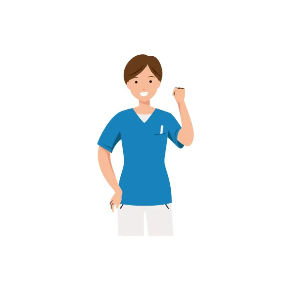看護師 イラスト（女性・上半身）| 無料・商用利用可 | NURFUBC030-C | 無料素材ペペロ