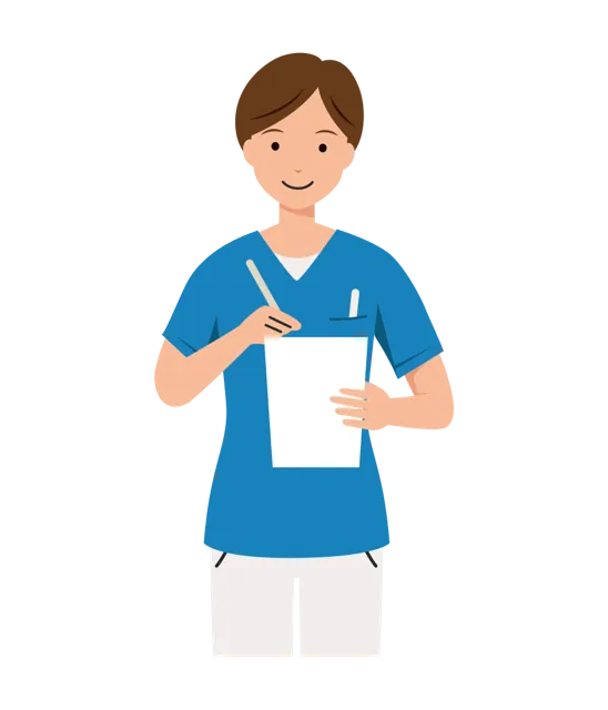 看護師 イラスト（女性・上半身）| 無料・商用利用可 | NURFUBC036-01-C | 無料素材ペペロ