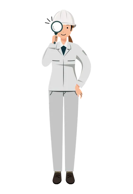現場監督 イラスト（女性・全身）| 無料・商用利用可 | SSFSW024-01-C | 無料素材ペペロ