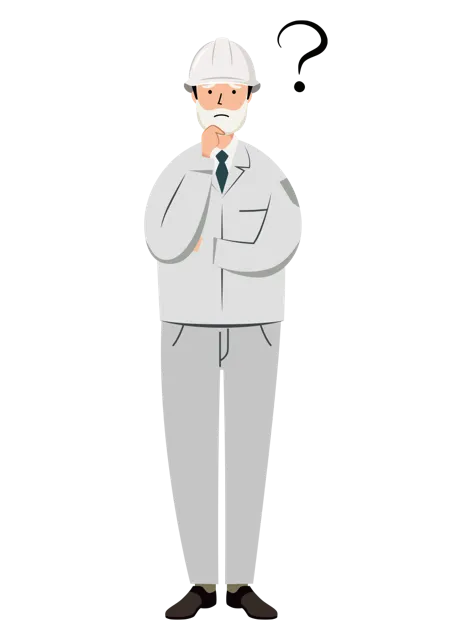 現場監督 イラスト（シニア・全身）| 無料・商用利用可 | SSMSSW019-01-C | 無料素材ペペロ