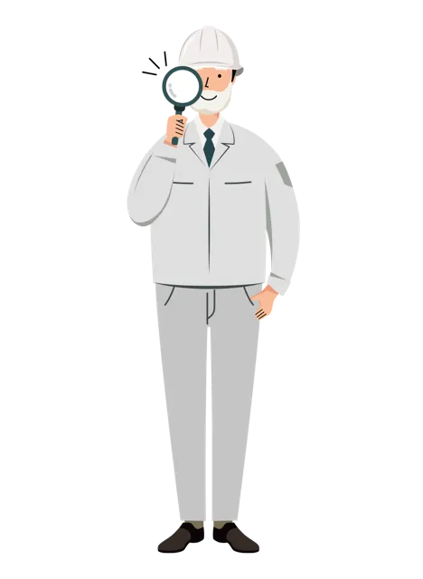 現場監督 イラスト（シニア・全身）| 無料・商用利用可 | SSMSSW023-01-C | 無料素材ペペロ
