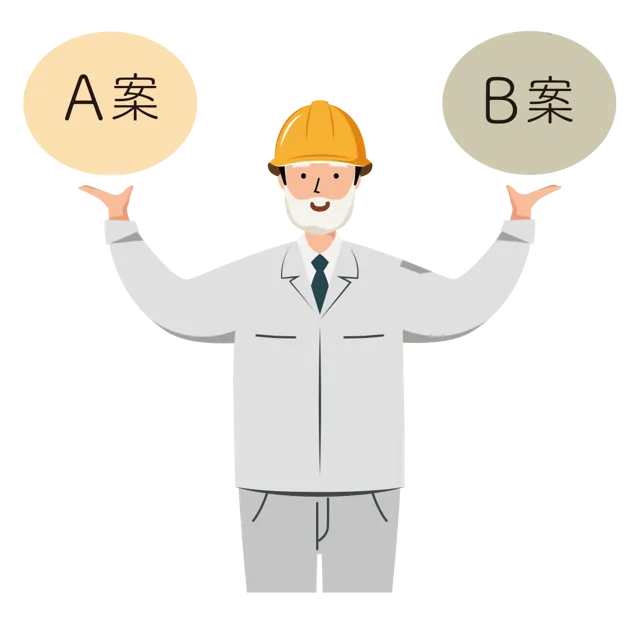 現場監督 イラスト（シニア・上半身）| 無料・商用利用可 | SSMSUBSYH025-01-C | 無料素材ペペロ