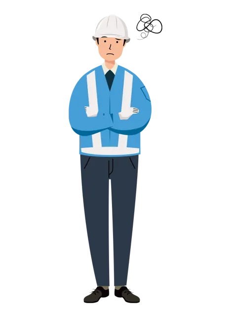 交通誘導員 イラスト（男性・全身）| 無料・商用利用可 | TGMLBW010-01-C | 無料素材ペペロ