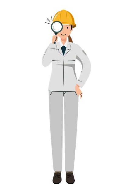 現場監督 イラスト（女性・全身）| 無料・商用利用可 | SSFSYH024-01-C | 無料素材ペペロ