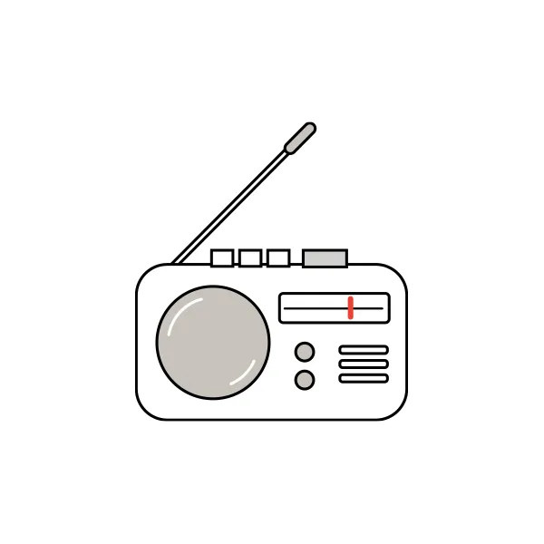 ラジオ イラスト | 無料・登録不要 | DI0020-C | 無料素材ペペロ