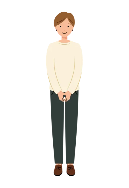 女性 イラスト | 無料・登録不要 | PEFEAIBW001-01-C | 無料素材ペペロ