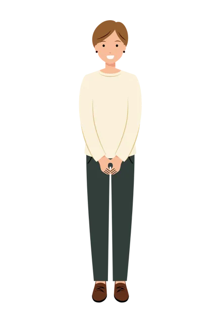 女性 イラスト | 無料・登録不要 | PEFEAIBW002-01-C | 無料素材ペペロ