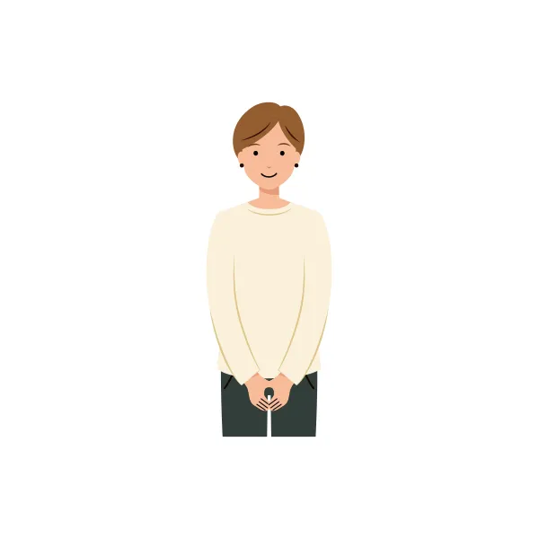 女性 イラスト | 無料・登録不要 | PEFEAIBWUB001-C | 無料素材ペペロ