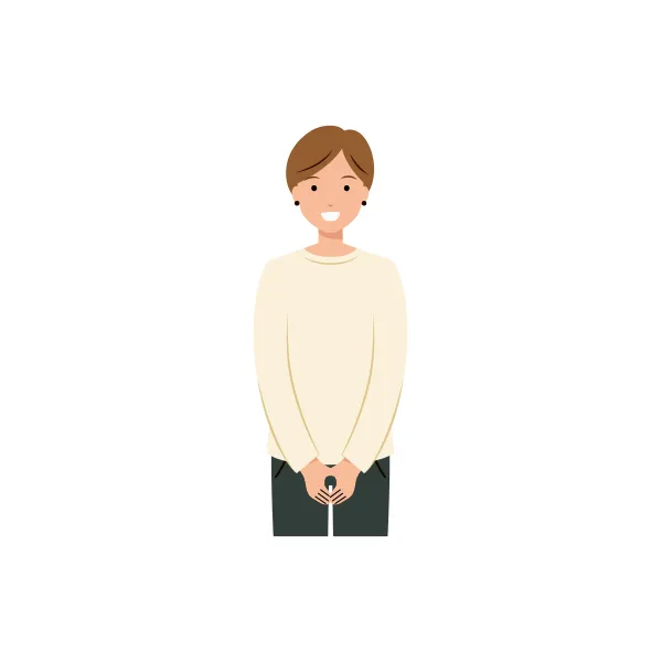 女性 イラスト | 無料・登録不要 | PEFEAIBWUB002-C | 無料素材ペペロ